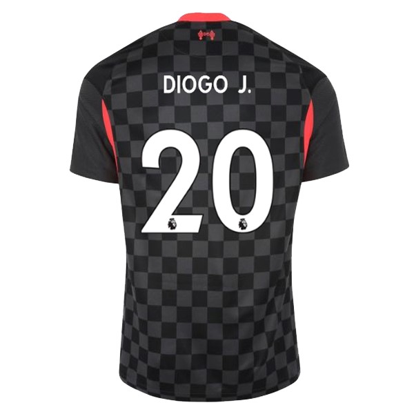 Camiseta Liverpool NO.20 Diogo Jota Tercera Equipación 2020-2021 Negro